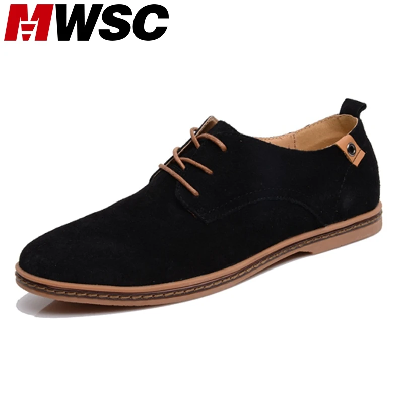 MWSC Oxford Rubber Sole Suede Leather Shoes Flat Heel Low Cut Casual ...