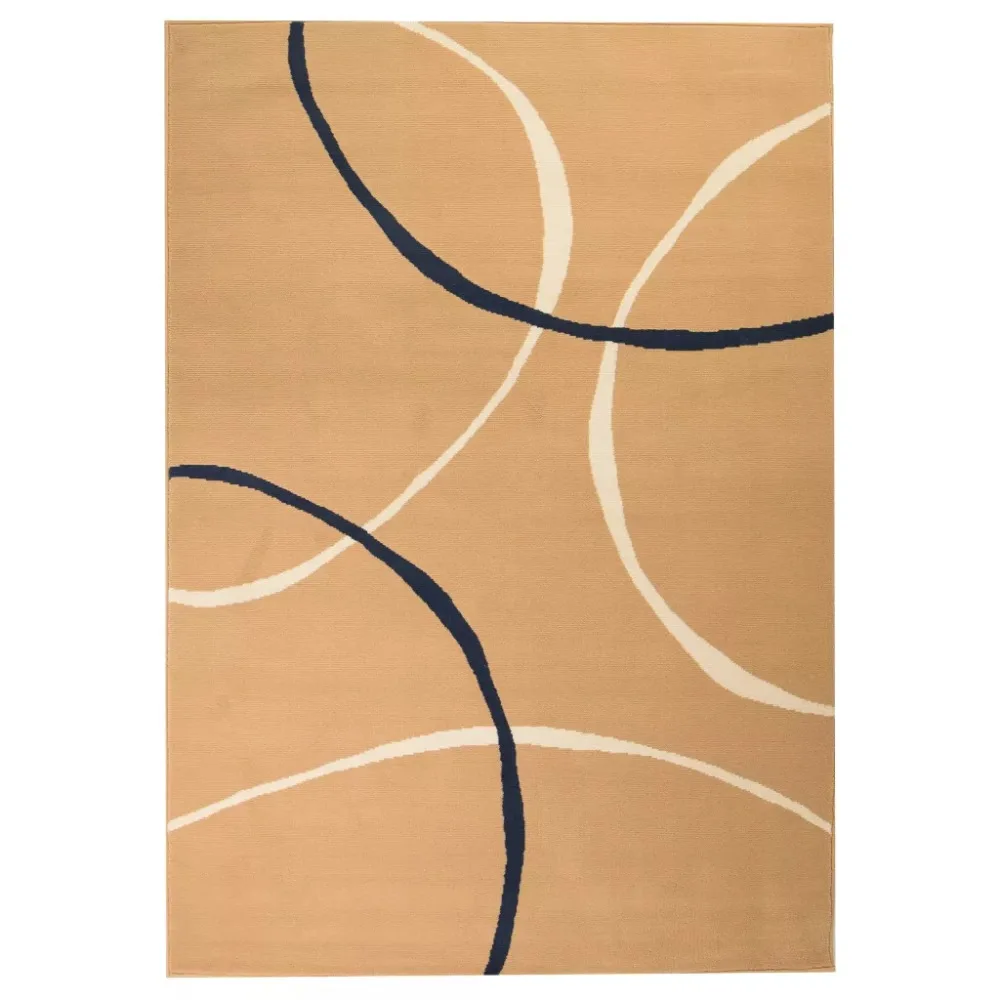 

EHOMEBUY 2019 Carpet New Modern Rug Circle Design 80x150 cm Brown Simple Non-slip Mats European and America Style