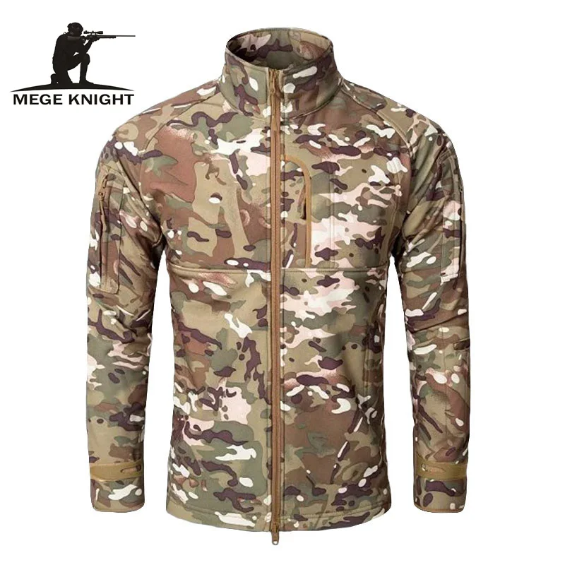 Preise MEGE Männer Mode Militär Jagd windjacke Jacke Taktische Haifisch Softshell Standcollar Fleece mäntel Armee Camouflage Kleidung