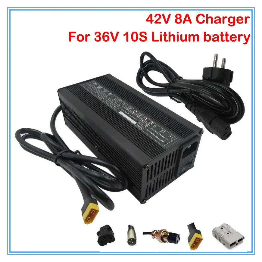 360W 36V bicycle charger Output 42V 8A lithium battery charger 36V 8A Charger XT60 for 36V