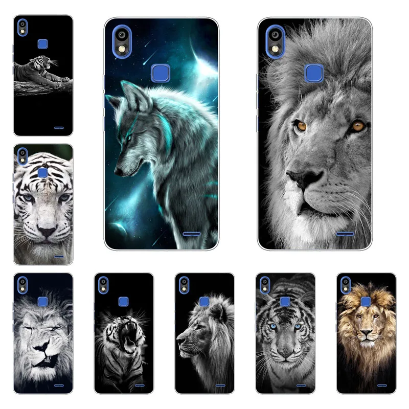 

Infinix Smart 2 HD X609 Case,Silicon Tiger lion Painting Soft TPU Back Cover for Smart 2 HD X609 Phone protect Bags shell