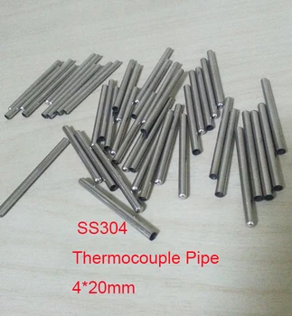 

Customized 4*20mm One End Round Head Grade A Quality SS304 Stainless Steel Thermocouple Protection Tube fittings 100 pcs / lot