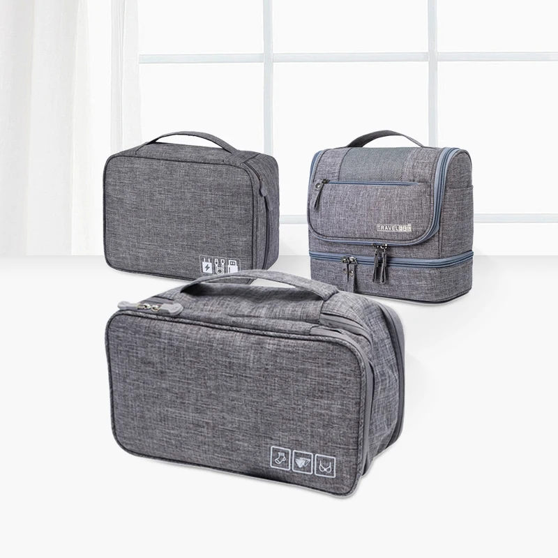  3pcs/set Storage Bags Organizers Digital Cables Wires Bra Underware Toiletry Cosmetic Pouch Bag Cas