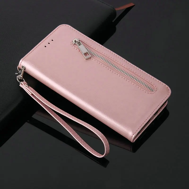 6.7'' Luxury Zipper Wallet for Coque Samsung A70 Case A 70 A705 Samsung A7 Case Concise for Samsung Galaxy A70 Flip Cover