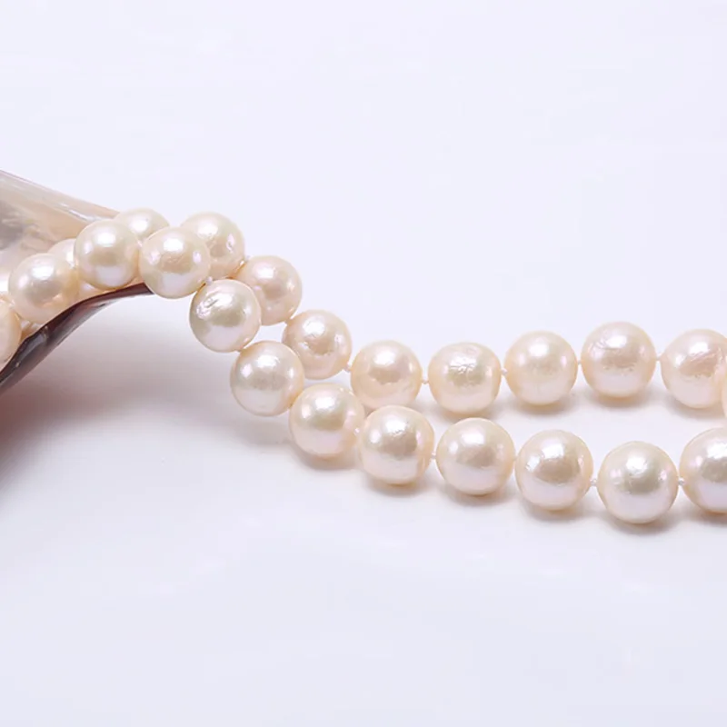 JYX глаз-ослепительный огромный большой 13,5-16,5 мм белый Эдисона жемчужное ожерелье свадебное ожерелье