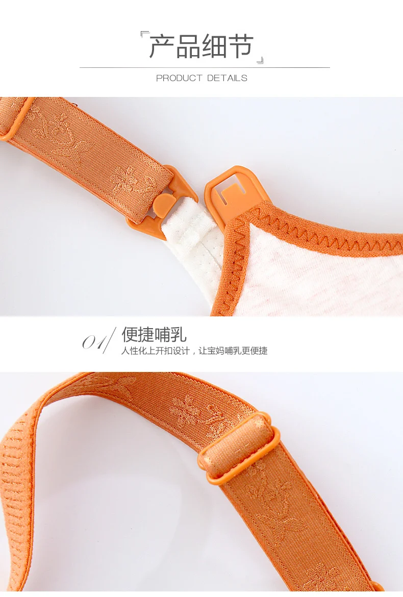 Feeding nursing sleep bra gather anti-sagging stylish summer without rims Pregnant women cotton underwear bra pregnant Feeding nursing sleep bra gather anti-sagging stylish summer without rims Pregnant women cotton underwear bra pregnant