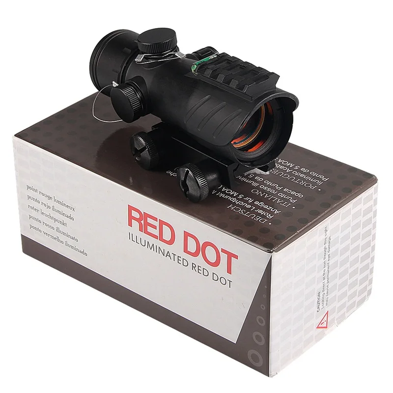 Bumlon Новый 1X30 Тактический рефлекс Red Dot прицел с пузырьковый уровень 20 мм
