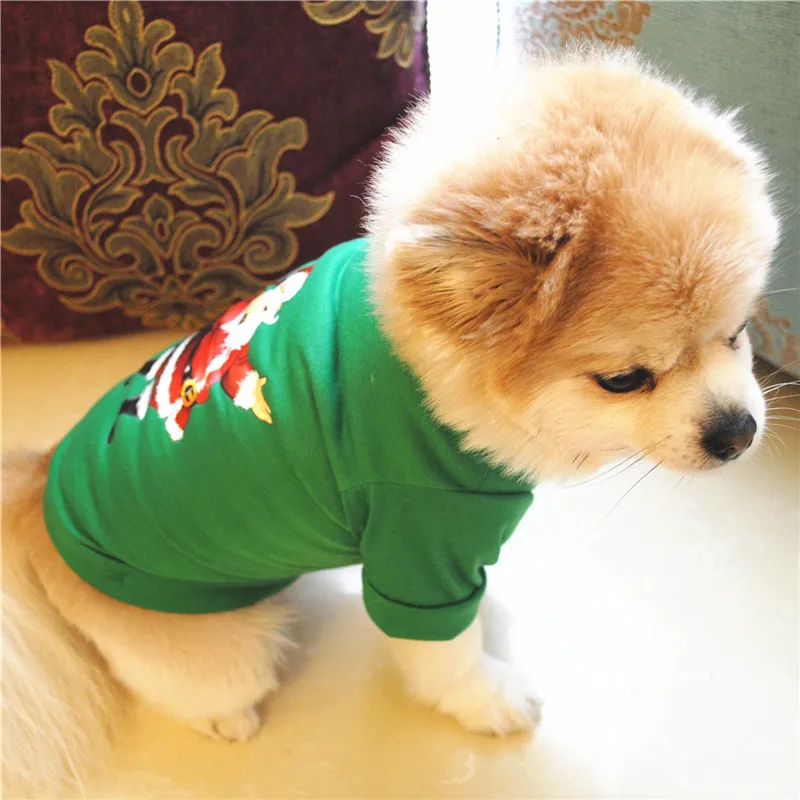 Одежда для собак es Рождественский костюм милая одежда с героями мультфильмов для маленьких Одежда для собак костюм платье Одежда для Китти футболка для собак для собаки