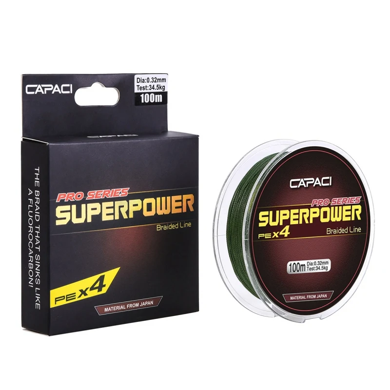 

100m 4 Strands Fishing Line Super Strong Strength Braided Multifilament PE Fishing Leader Line Rope Fishing Tackle