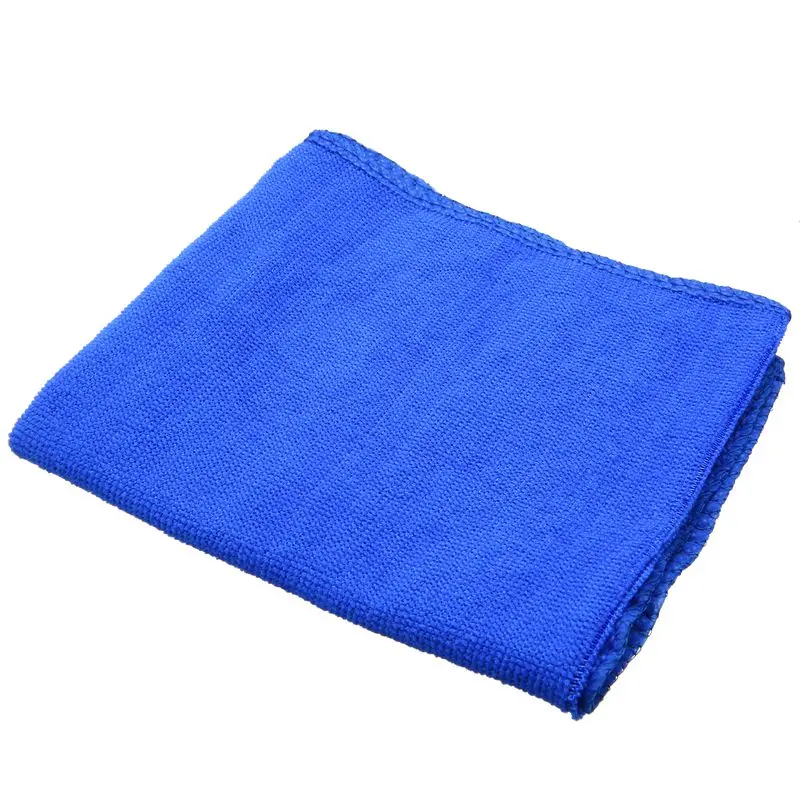 10Pcs Blue Car Soft Microfiber Cleaning Towel Absorbent Washing Cloth Square for Home Kitchen Bathroom Towels Auto Care 30x30cm