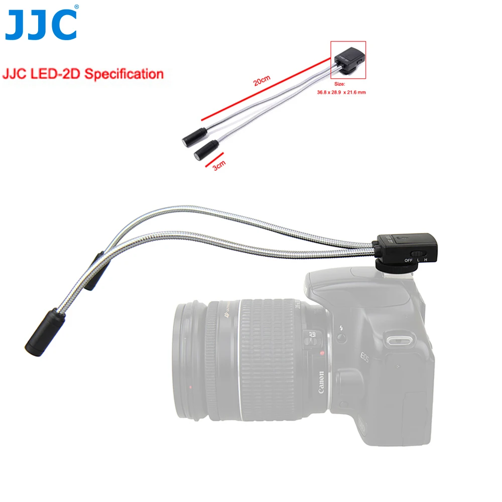  JJC DSLR Camera Flexible Macro LED Lamps Flash Light Speedlight for Canon 60D 5D Mark II 5D Mark II - 32789736882