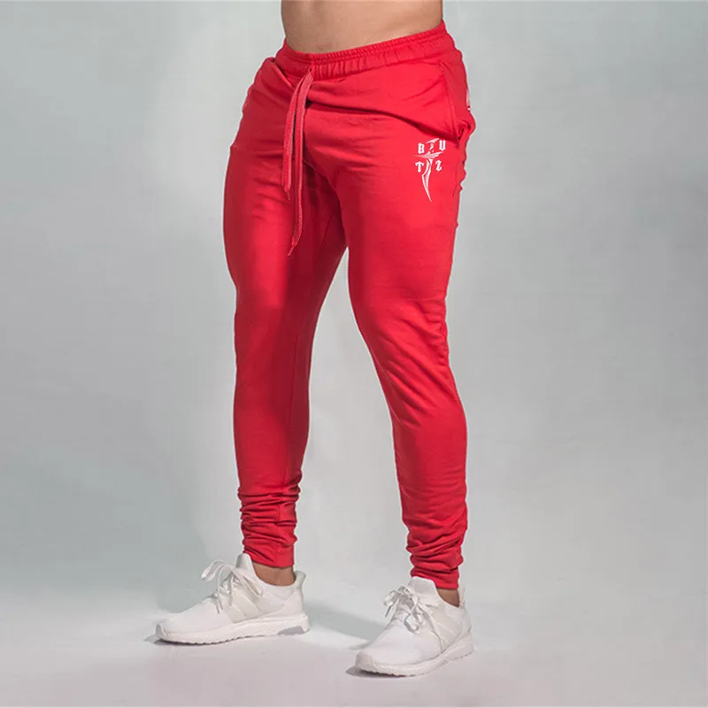 Printed cotton casual men s trousers muscle fitness men s fashion sports pants jogger men s 5