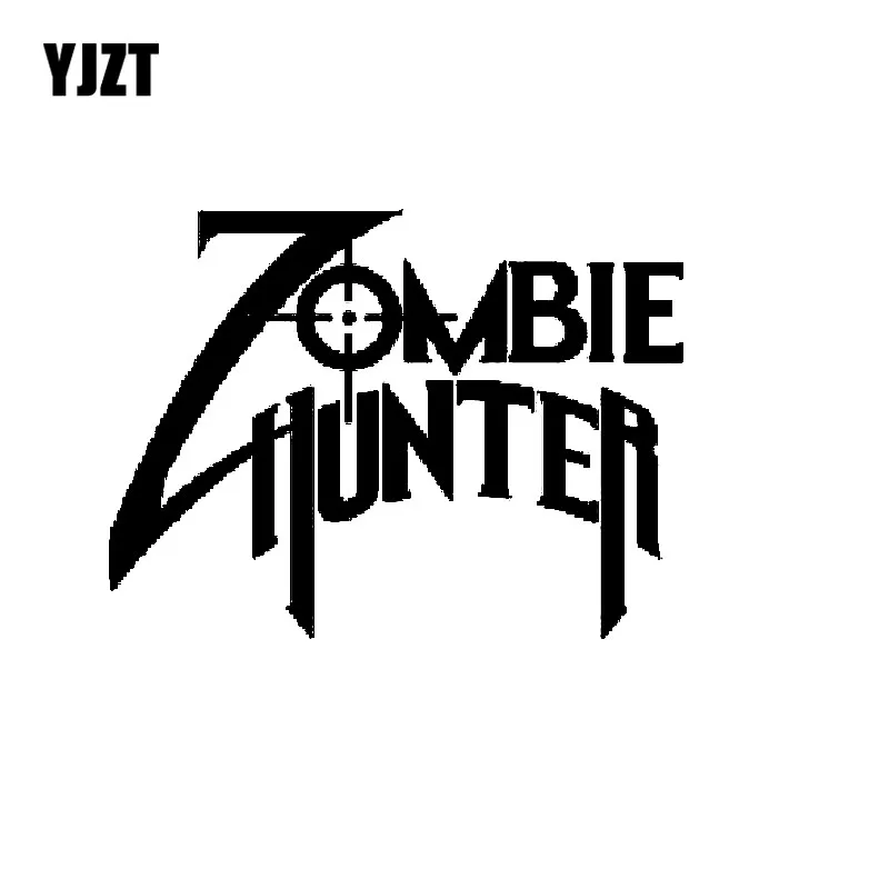 YJZT 13.5x10CM ZOMBIE Hunter Crosshairs Rifle Sights Personality Vinyl