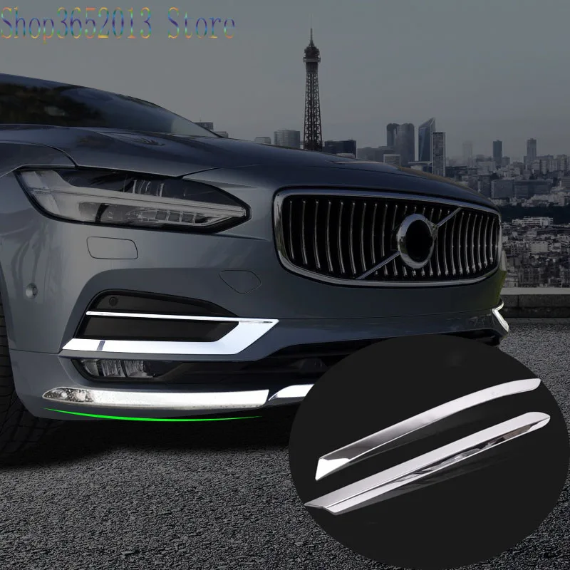 Stainless Front Bumper Lid Molding Cover Trim 1pcs For Volvo S90 2017-2019 Stainless Front Bumper Lid Molding Cover Trim 1pcs For Volvo S90 2017-2019