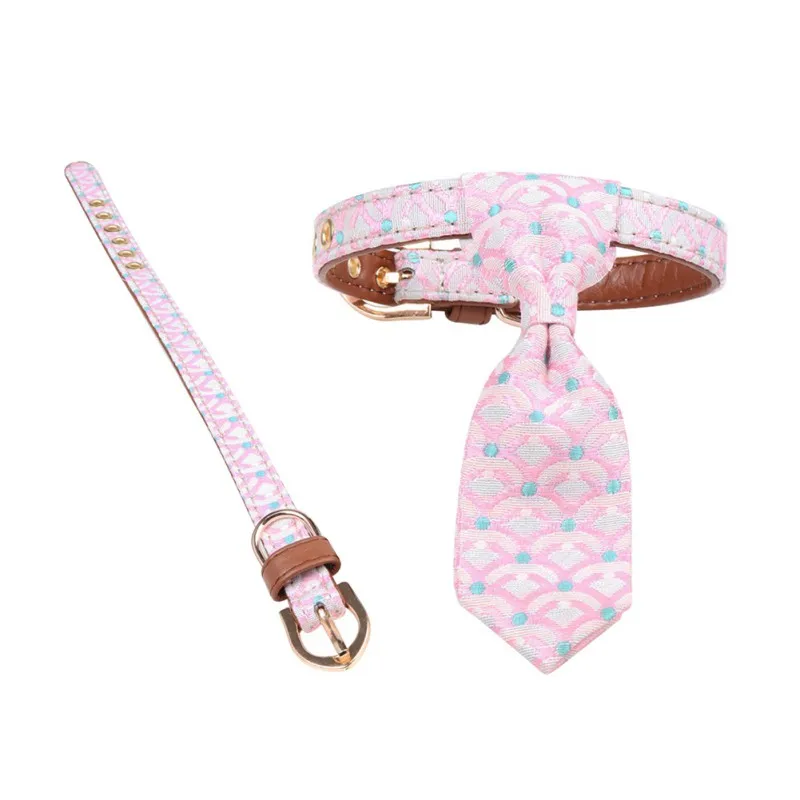 Floral Dog Tie Adjustable Stripes Neckties for Large Dog Pet Grooming