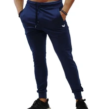 Бренд осень зима фитнес мужские спортивные брюки Модные хлопковые брюки карандаш брюки для бодибилдинга высокого качества Jogger Брюки
