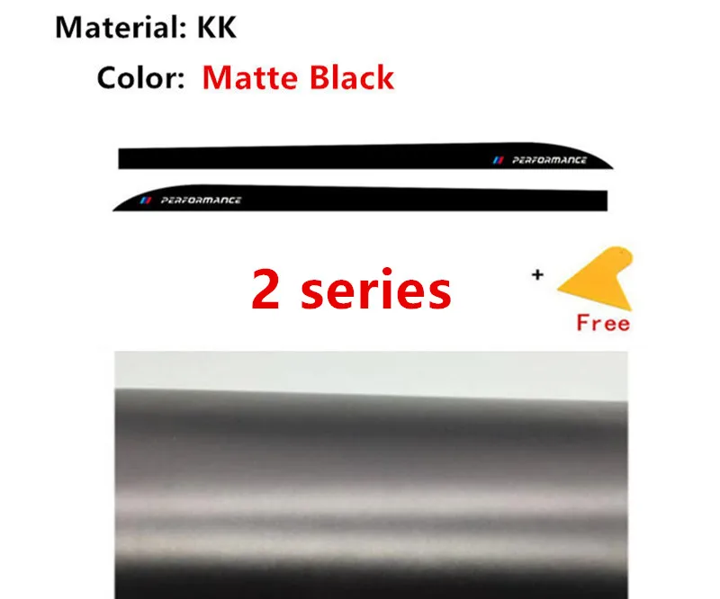 1 комплект/производительность X2 боковой двери юбки в полоску этикета кузова автомобиля углеродного волокна Стикеры M спортивный стиль для BMW 2 серии F45 F22 - Название цвета: Matte KK