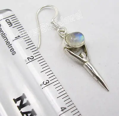 Chanti International радужные серьги богини лунного камня 3 9 см Новинка|rainbow moonstone earrings|silver