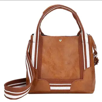 

Fashion new women's vintage handbag brief one shoulder bags office lady simple style handbag suoyiu85