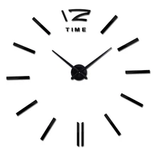 New Diy 3d Acrylic Mirror Large Home Decoration Clock Wall Clocks Horloge Watch Quartz Living Room