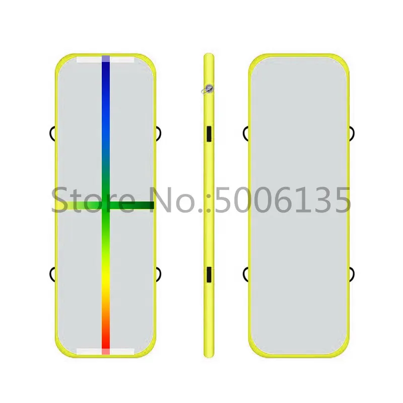 3 м 4 м 5 м надувная гимнастика Airtrack напольная воздушная дорожка для детей и взрослых один бесплатный электронный насос - Цвет: yellow color line