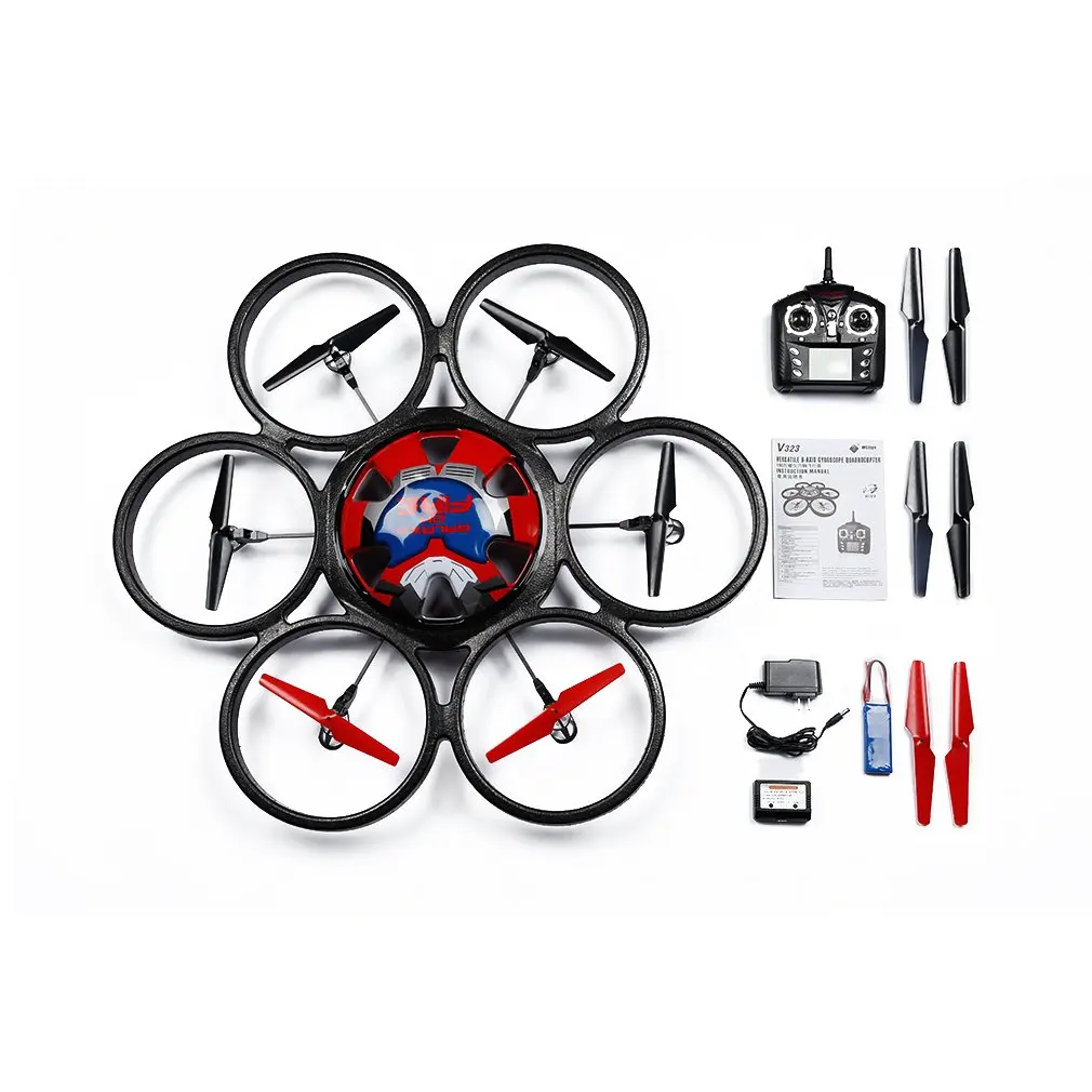 

2.4GHz 4Ch 6 Axis Quadcopter RC Drone 6 Axis Helicopter Ready to Fly Battery for Wltoys V323 For Gift