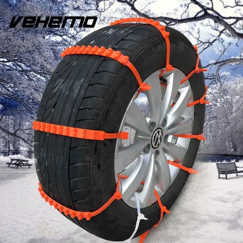 Vehemo 10pcs Pack Car Universal Mini Plastic Winter Tyres wheels Snow