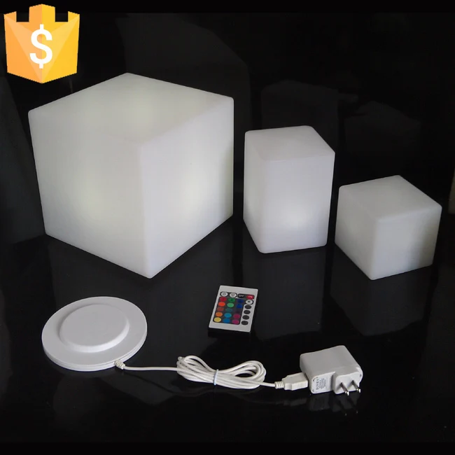 Us 380 0 20cm Square Led Outdoor Light Cube Mini Night Glow Free 10pcs Lot In Bar Stools From