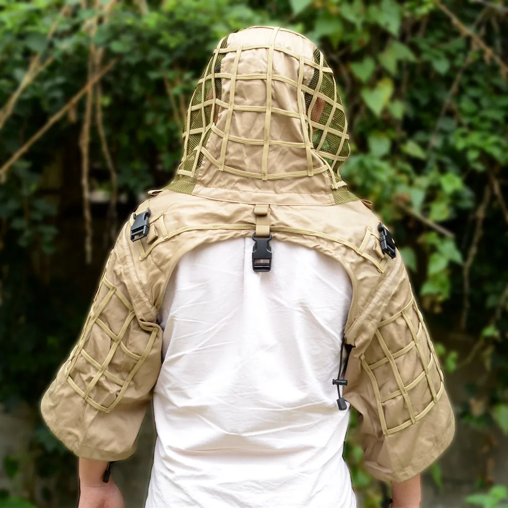 

TTGTACTICAL Outdoor Hunting Ghillie Suit Jacket Sniper Ghillie Foundation Army Military Tactical Ghillie Jacket CP Multicam