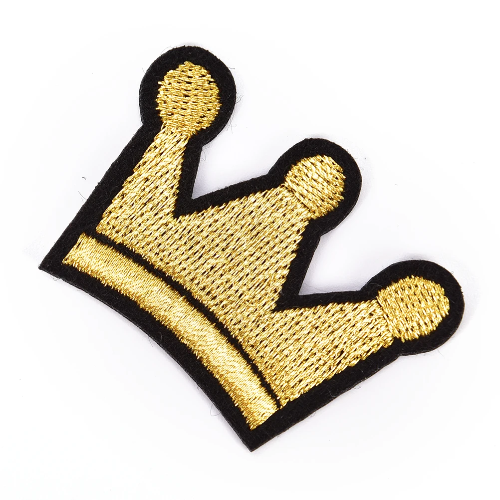 Crown Iron On Patch Clothes Stickers Patch Sewing On Embroidered