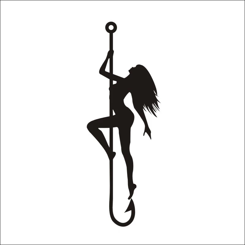 DCTAL  car Fishing Sticker car styling programa Catfish Hunter Pesca divertido Cuerpo Adhesivos Accesorios fishing decal  F2-6