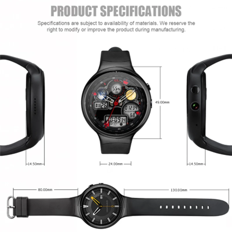 I4 AIR 2MP HD Bluetooth Smart часы ОС Android 5,1 Шагомер монитор сердечного ритма 2 г + 16 г WI-FI gps Smartwatch с многоязычным