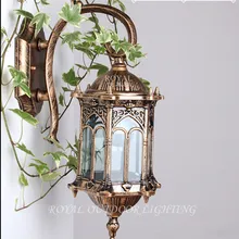 Винтажный старинный Бронзовый настенный светильник, балкон, крыльцо, садовый декоративный светильник, уличный светильник ing