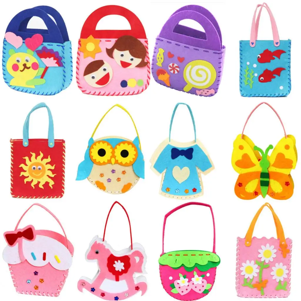 1PCS Children Non-woven Cloth Cartoon Animal Flower Handmade Kids DIY Applique Bag Crafts Art Craft Gift 1PCS Children Non-woven Cloth Cartoon Animal Flower Handmade Kids DIY Applique Bag Crafts Art Craft Gift