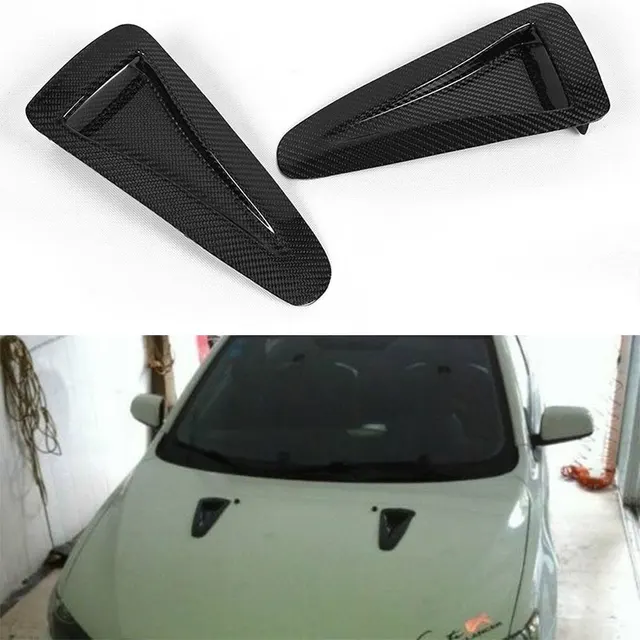 front Bumper hood side air vent Carbon Fiber Air Duct Vent For Nissan