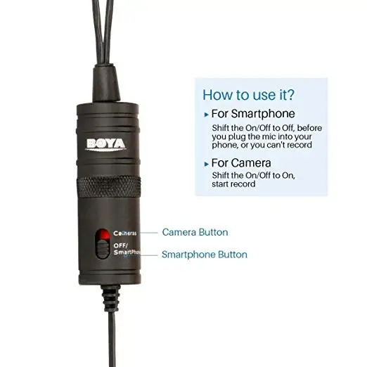 BOYA BY M1DM двойной петличный микрофон клип на лацкане с 1/8 &quotстерео разъем для iPhone