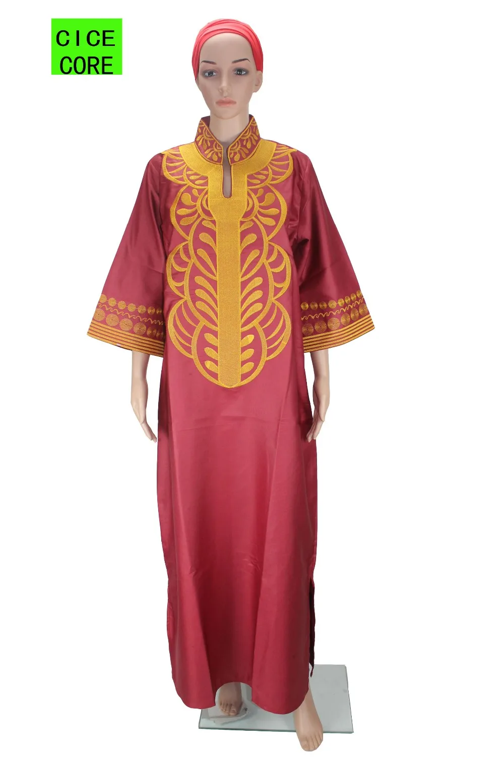 african fashion style African New Bazin Embroidery Dresses Long Dress Without  Scarf Soft Material LA066 african couple outfits