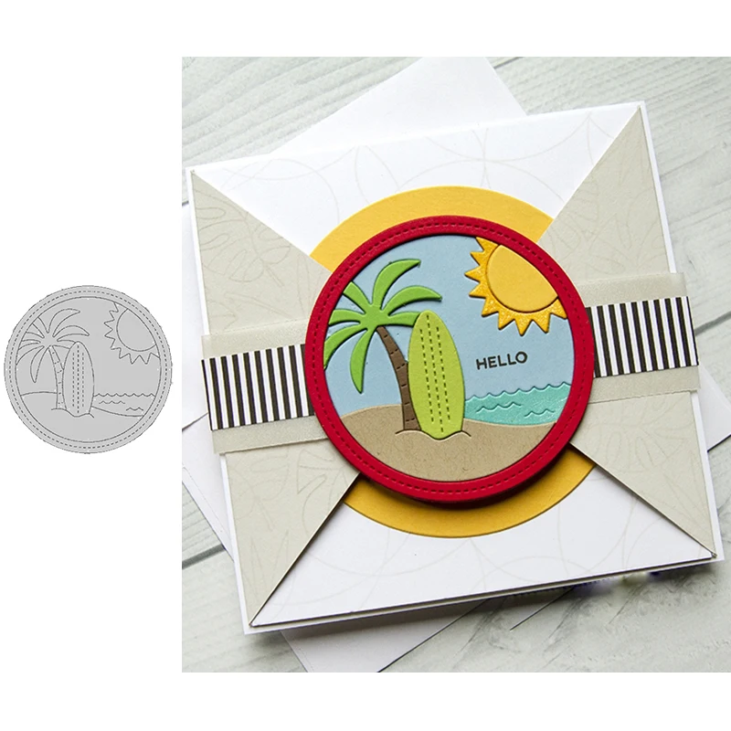 

Beach Scene Metal Cutting Dies for Scrapbooking and Cards Making Paper Craft Dies New 2019