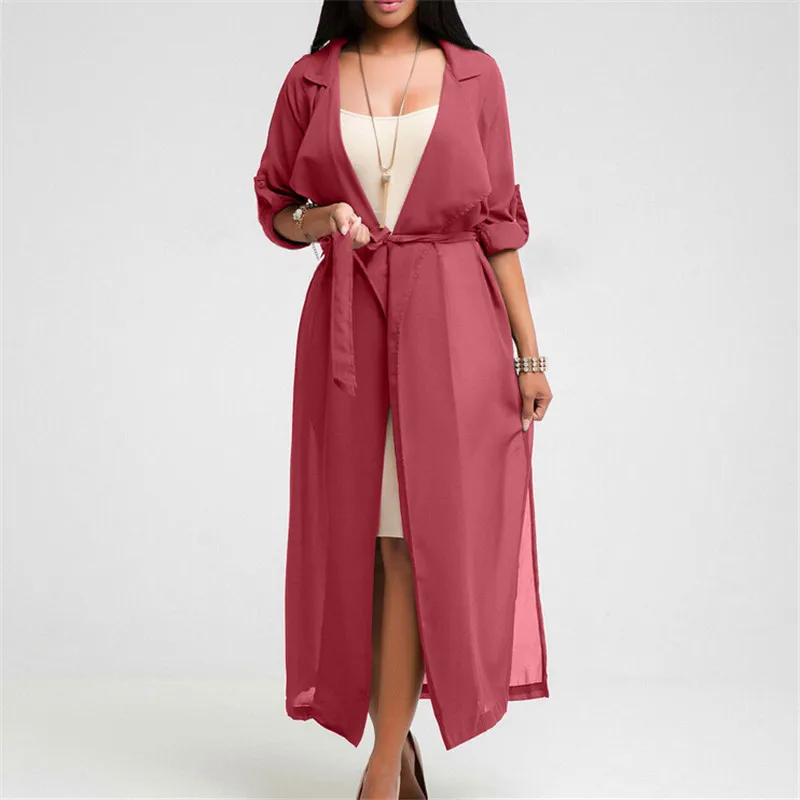 

Women Long Sleeve Casual Cardigan Coat Jacket Ladies Casual Chiffon Evening Party Oversized Maxi Jacket See Through Casual Coat