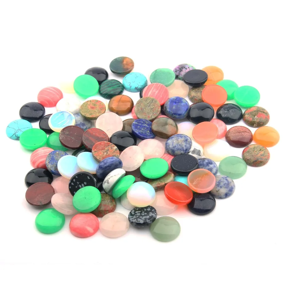 10 PCS Natural Stones Cabochon Agates Round No Hole for Jewelry Making Accessories Beads Supplies | Украшения и аксессуары