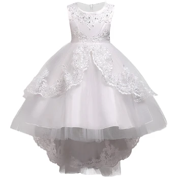 

Girl Dress For Wedding Party Sequins Flowers Princess Girls Dresses Pearl Embroidery Summer Girl Dresses Kids Clothes