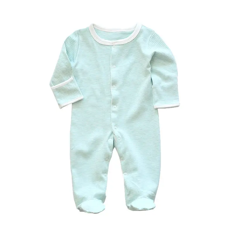 Хлопковая пижама с лапками унисекс для малышей, одежда для маленьких мальчиков и девочек 0-12 месяцев - Цвет: C