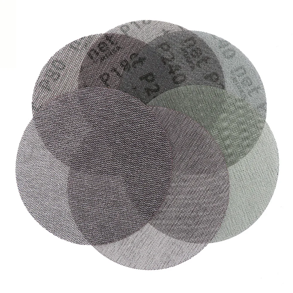 

50Pcs/box 6 Inch 150mm Sandpaper Autonet Mesh Sanding Discs Dust Free Anti-blocking 80/180/240 Grits
