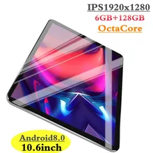 2019 New Google Play Android 8.0 OS 10.6 inch tablet Octa Core 6GB RAM 128GB ROM 1920*1280 IPS 2.5D Glass Kids Tablets 10 10.1