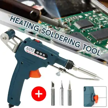 

60W Electric Soldering Iron 110V/220V Adjustable Temperature Automatically Send Tin Gun' Internal Heating Welding Repair Tool