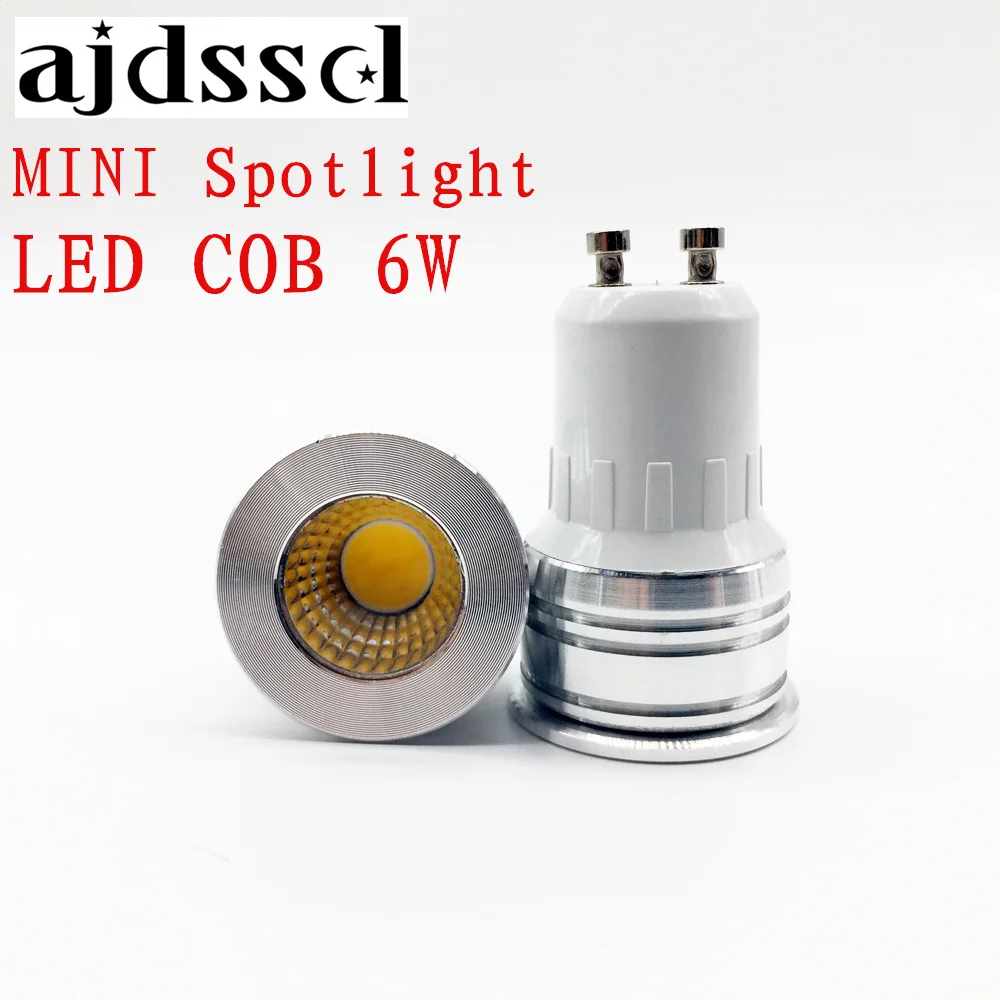 미니 스팟 새로운 led 스포트라이트 GU10 COB Blubs E27 E14 GU5.3 밝기 조절 6W AC110V/220V, LED GU10 램프 조명 할로겐 램프 교체