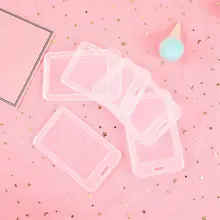 2 шт прозрачный ПВХ держатель для карт автобус карта Бизнес Кредитная карта чехол для хранения банковская карта защитная обложка школьные офисные принадлежности