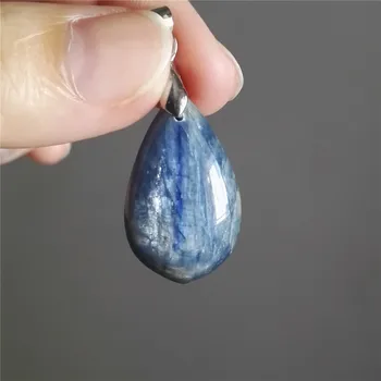 

Genuine Natural Blue Kyanite Necklaces Pendant AAAA Healing Gems Crystal Water Drop Bead Natural Stone Pendant Woman 27x16x7mm