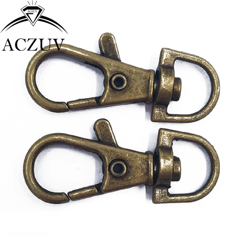 

Antique Bronze 200pcs 38mm Metal Swivel Lobster Clasp Snap Hook for Keychains Purse Chain Handbag Buckles DIY Accessories SLC022