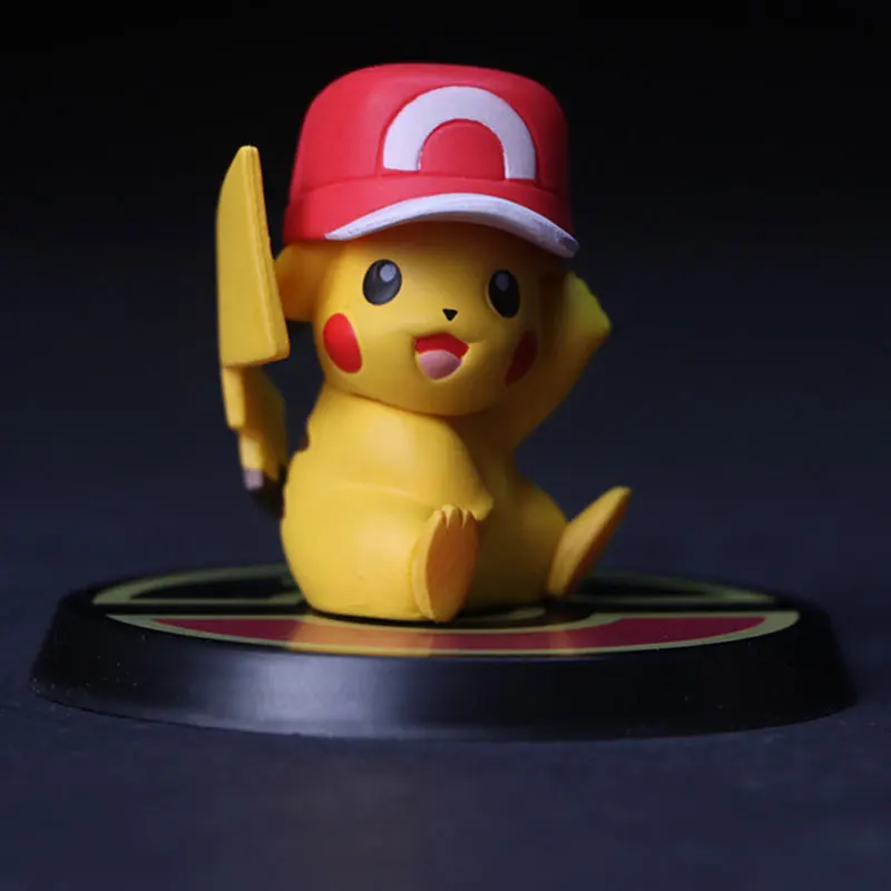

New Hot Pokйmon Pokemon Cute Pikachu Garage Kit 6 Mini Pokemon Combination Doll Model Car Decoration Gift
